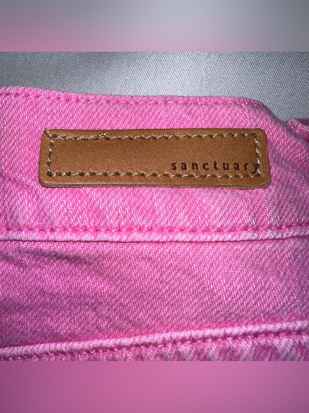 Sanctuary Denim shorts size 30 distressed Pink Wild Cherry Weekender shorts NWT - Picture 7 of 9